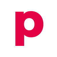 Prosperia Marketing logo featuring a stylized letter "p" in bold pink, representing personalized marketing solutions for businesses like Stop and Go Driving School.